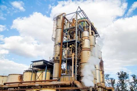 Sugar cane refinery Stock Photos