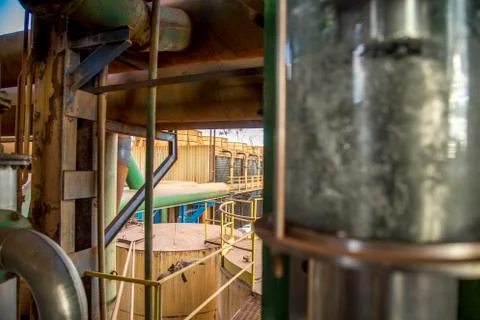 Sugar cane refinery Stock Photos