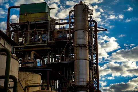 Sugar cane refinery Stock Photos