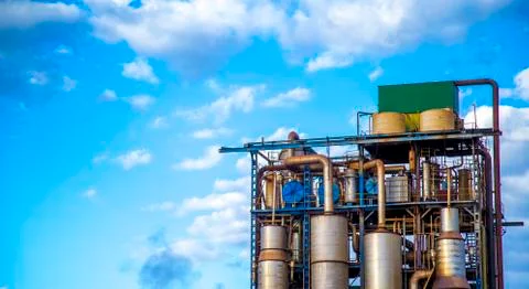 Sugar cane refinery Foto stock
