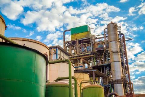Sugar cane refinery Stock Photos
