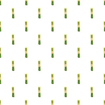 Sugar cane stalks seamless pattern on white background 스톡 일러스트