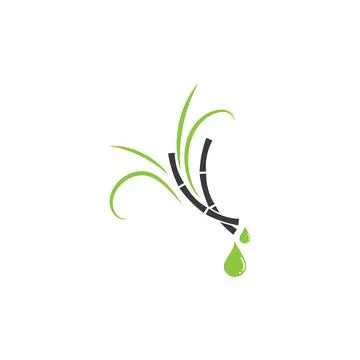 Sugar cane vector icon illustration Illustrazione stock
