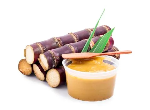 Sugar cane on white background Stock Photos
