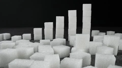 Sugar Chart made from sugar cubes Stock Footage 249970534