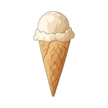 Sugar cone illustration Stock Illustration