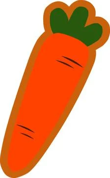 Sugar cookie with Easter bunnys carrot. Easter cookie template Stock Illustration