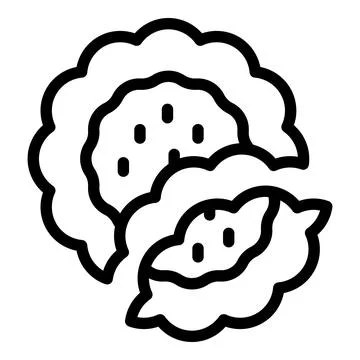 Sugar cookie icon outline vector. Cracker food イラスト素材