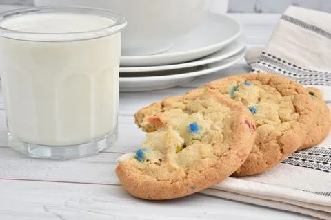 Sugar cookies with a missing bite Stock Photos