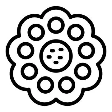 Sugar cracker icon outline vector. Food biscuit イラスト素材