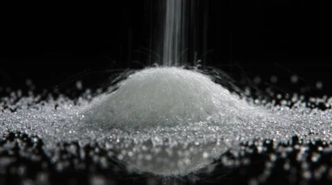 Sugar Crystals Pouring Stock Footage