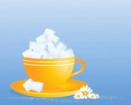 Sugar cube cup Stock Illustration