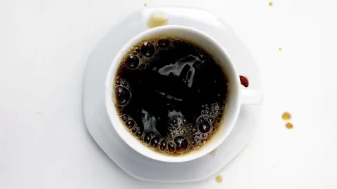 Sugar Cube Drops in Coffee (Slowmo) Stock-Footage 81808151