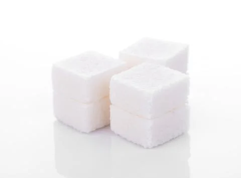 Sugar cube on white background 写真素材