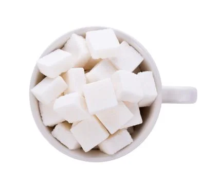 Sugar cube on white background 스톡 사진