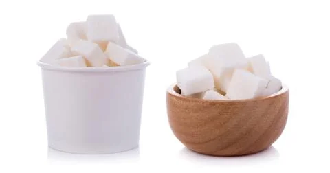 Sugar cube on white background 写真素材