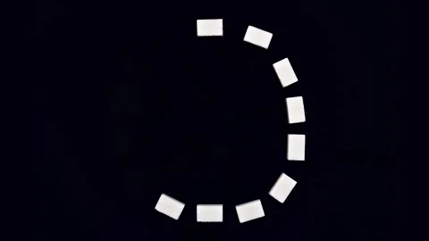 Sugar cubes appearing one by one and forming sad face Vídeos de archivo 290919835