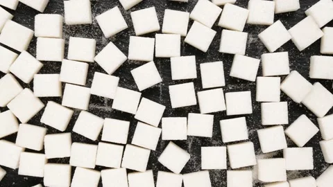 Sugar cubes on a black background. Stock-Footage 138160970