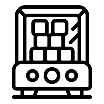 Sugar cubes drying machine for industrial production process Illustrazione stock