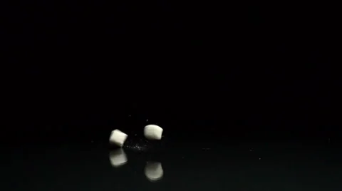 Sugar Cubes Falling Slow Motion Video stock 67648447