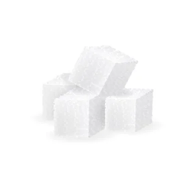 Sugar cubes, great design for any purposes. Abstract background. 3d illustration Stock Illustration