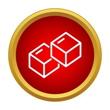 Sugar cubes icon representing sweetness and refined food Stock Illustration