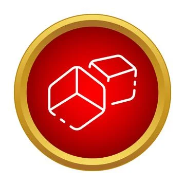 Sugar cubes icon symbolizing sweet food elements 스톡 일러스트
