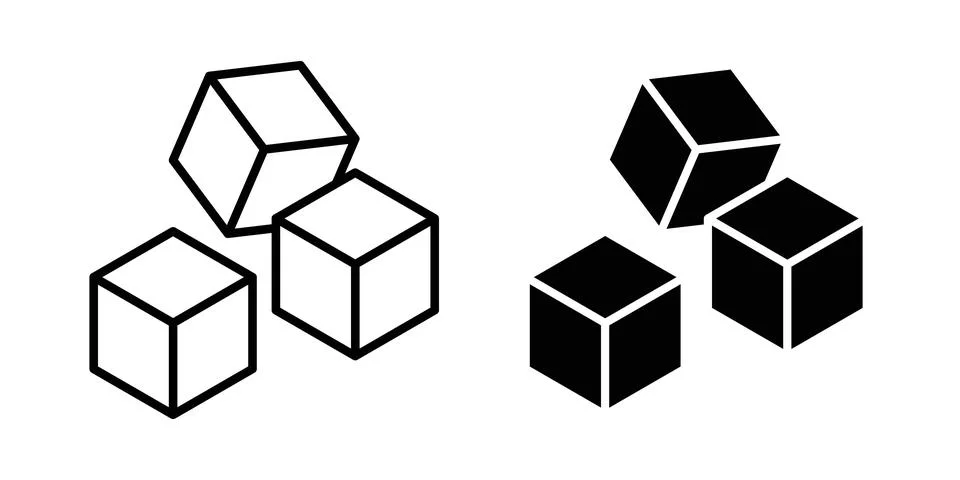 Sugar cubes icon vector design. EPS10 Stock Illustration