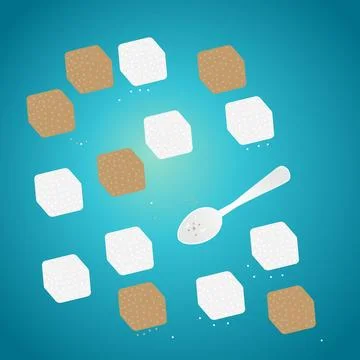 Sugar cubes Stock Illustration