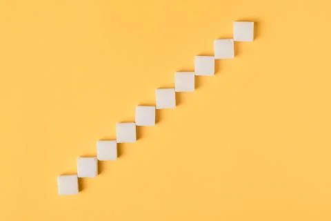 Sugar cubes ladder Stock Photos