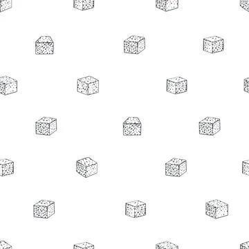 Sugar cubes. Vector   pattern. Stock Illustration
