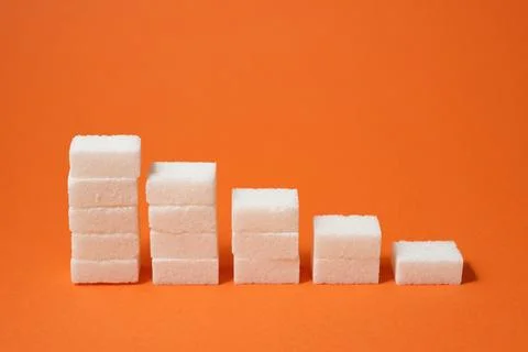 Sugar cubes view Stockfoto's