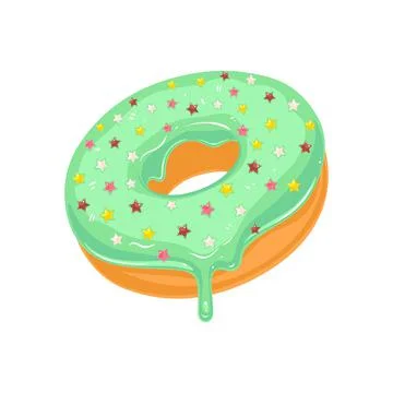 Sugar donut illustration. 库存插图