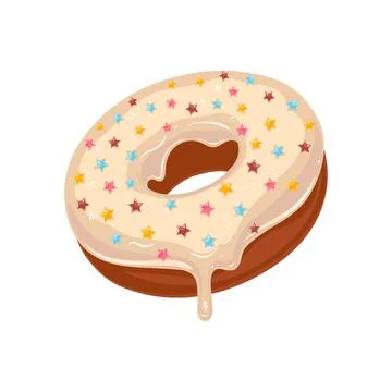 Sugar donut illustration. 库存插图