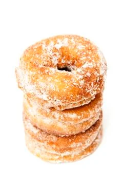 Sugar donuts Stock Photos