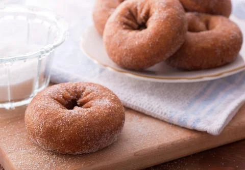 Sugar donuts Foto stock