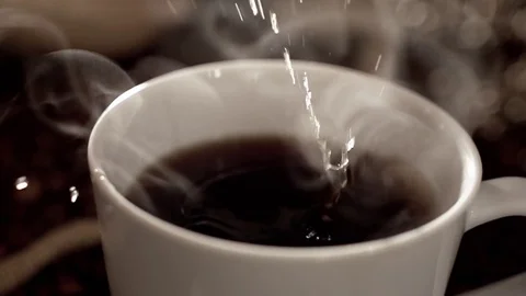 Sugar dropped in slow motion Stock Footage 76201087