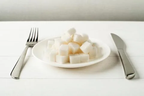 Sugar eating concept Stock Photos