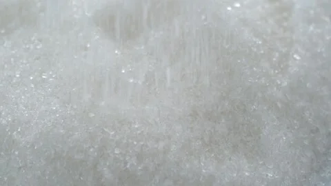 Sugar falls on the sugar mountain, which rotates 스톡 동영상 160838015