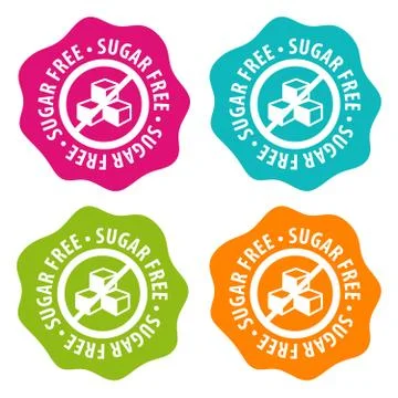 Sugar free Badges. Eps10 Vector. Stock Illustration
