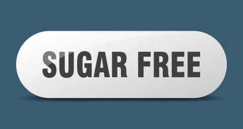 Sugar free button. sugar free sign. key. push button. Stock Illustration