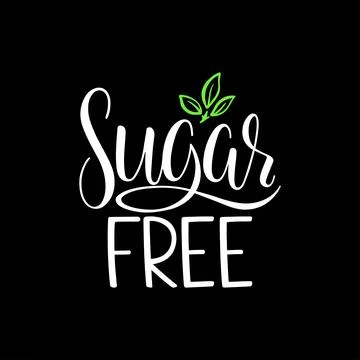 Sugar free calligraphy Stock Illustration