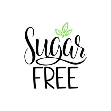 Sugar free calligraphy Stock Illustration