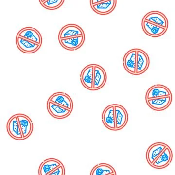 Sugar free canteen mark vector seamless pattern Stockillustratie
