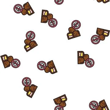 Sugar free chocolate candy vector seamless pattern Stock Illustration
