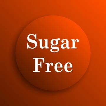 Sugar free icon. Internet button on orange background. Stock Illustration