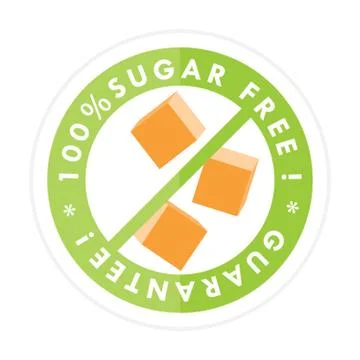 Sugar Free Label Illustrazione stock