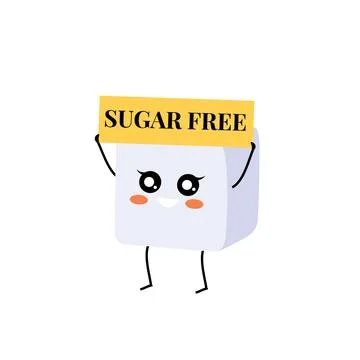 Sugar Free Label Vector Illustration with Food Intolerance Symbol and Dietary Stock Illustration