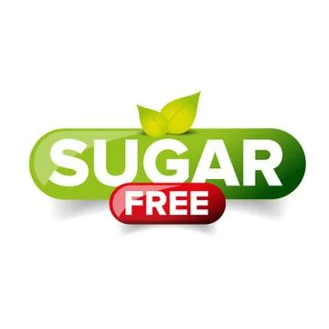 Sugar Free vector button Stock Illustration