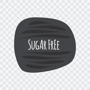 Sugar Free vector icon. Gray isolated sign on transparent background Stock Illustration
